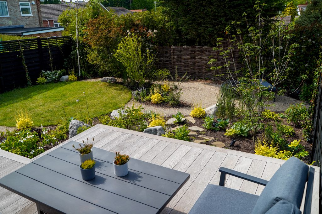 Steve and Rees Landscapes design and build Millboard decking in Chorleywood