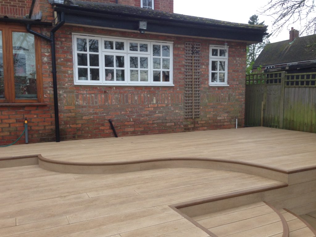 Curved millboard composite decking