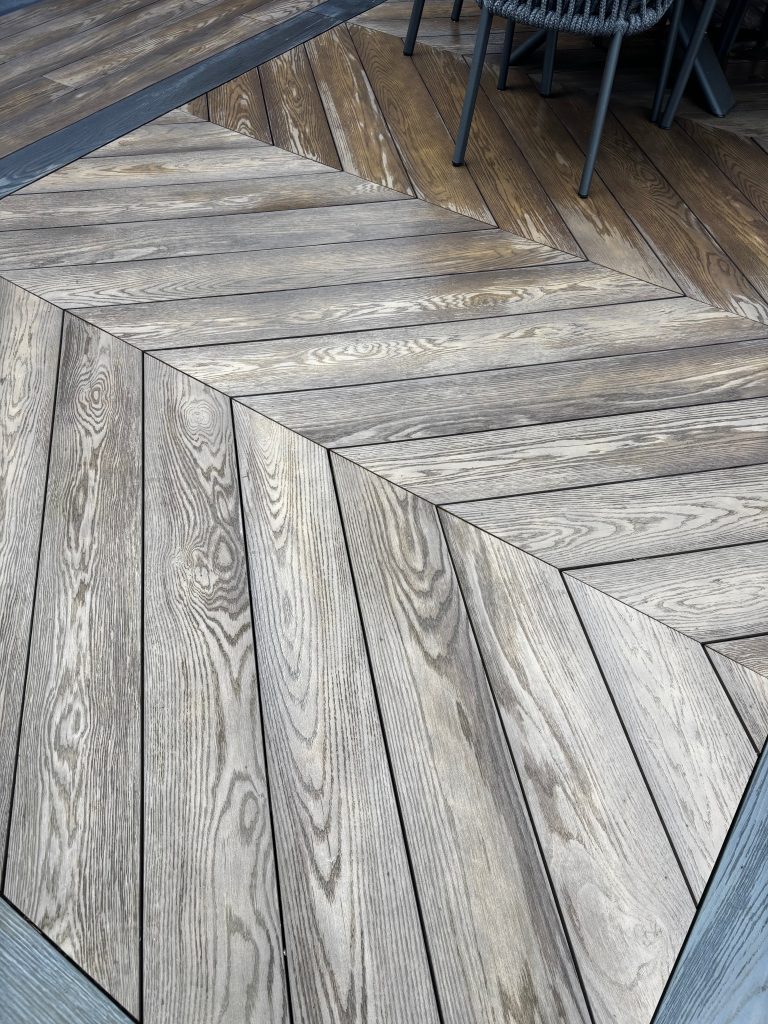 chevron decking design how to