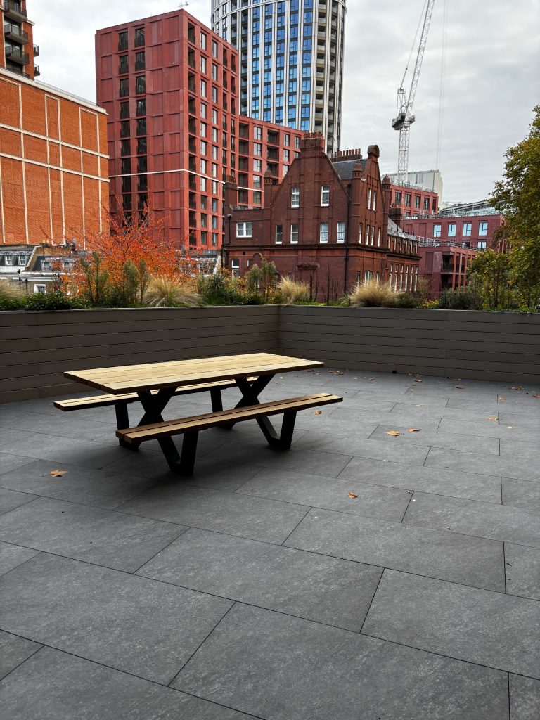 centuries old Iroko recycled furniture