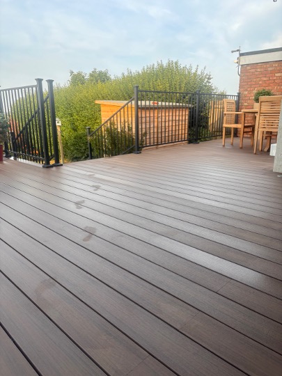 The best decking to walk on bare feet is deckorators